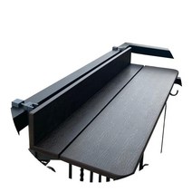 철재 야외 테이블 사각형 접이식 베란다 발코니 걸이 책상 선반 난간 레저 가정용 심플, 100x37 브라운