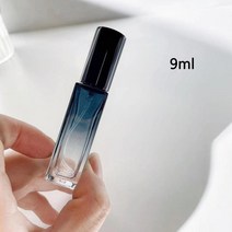 견고한 그라데이션 블루 향수병 5ml 9ml 20ml 빈 유리 분무기 여행용 화장품 리필용 스프레이 병 샘플 바이, 02 9ml-blue