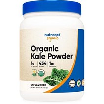 Nutricost 유기농 케일 파우더 1LB - 천연 글루텐 프리 USDA 인증, 45.0인분 (1팩)