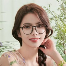 남여공용 라운드 뿔테 슬림 투명 자외선 블루라이트 차단 안경테