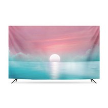 명화 티비 TV 덮개 가리개 인치 종류별 모니터 선라이즈 힐링 먼지 커버 42 55 65 75 80 액자 풍경 HA10, 50인치 아침 빛 이슬