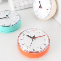 생활방수 화장실 붙이는 미니 벽시계 나만의 거실벽, 민트