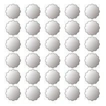 아크릴 키 체인 블랭크 30pcs 둥근 사각형 투명 보드 액세서리, 5cm 둥근 꽃 유형