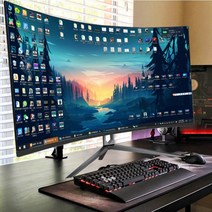 커브드 게이밍 모니터 32인치 27인치 24인치 144HZ 4K, 공식 표준, 블랙 24인치 커브드 75HZ