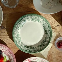 클레이탄 다이아나 꽃무늬 토스트 접시 예쁜 인스타 그릇 브랜드, 다이아나 그린