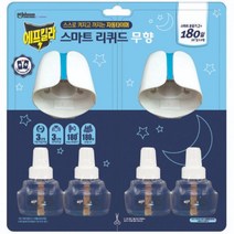 SC존슨 에프킬라(F-Killer) 리퀴드 스마트 액체전자 모기향 (훈증기 2개 + 리필 4개), 에프킬라리퀴드 훈증기 리필액체 세트