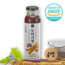 타 먹는 꿀도라지청 도라지청 추출 국내산 벌꿀 도라지차 음료대용 차 HACCP 인증, 6병 (복수구매 할인)