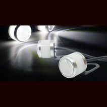 오토바이 주행등 미니 싸이키 경광등 흰색 2P 라이더 차량인식 안전운전 꾸미기 튜닝 LED 간편장착 DIY, 1개