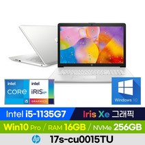 HP 17s-cu0015TU 가성비 학습용 업무용 사무용 인강용 주식 큰화면 17인치 노트북 (코어i5-1135G7/Iris Xe), 윈도우 포함, 16GB, 256GB, 코어i5, 실버