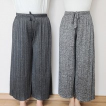 여성 보카시 주름통바지 와이드팬츠 밴딩 마실룩 봄 여름