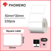 가격표라벨기 네임프린터 네임스티커기계 송장프린터 Jepod-M110/M220 라벨 프린터 용 자체 접착 용지 방, 24 L1 50x30 230p