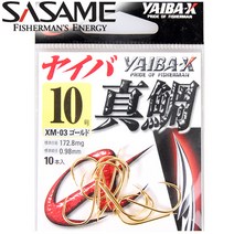 사사메 야이바 XM-03 진조 마다이 금 14호 참돔방어부시리낚시바늘, 14호-30008340