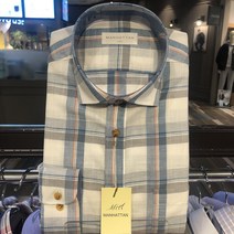 맨하탄셔츠 NC서면점 #신상 #일반핏 긴팔 면 100% 멀티체크 일반핏 캐주얼셔츠(블루) 26C6031-AB