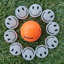 스마일 큐빅 볼마커 포켓용 볼마크 10개 1세트판매 개별포장