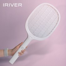 아이리버 전기모기채 모기 모기퇴치 실속형 충전 거치대포함 1200mAh HR-7, 화이트