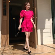 떳다그녀 켄즈 퍼프 미니 원피스