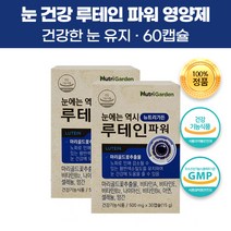 식약처 GMP 인증 루테인 20mg 60캡슐 류테인 뉴테인 Lutein 비타민A 비타민E 아연 셀레늄 함유 학생 직장인 중년층 노화 눈 건강 유지 피로 피곤 관리 개선 도움 영양제, 60캡슐(2개월)
