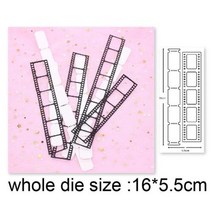 다이컷 틀 커팅다이 스텐실 금속 다이 필름 스트립 티켓 절단 DIY 스크랩북 종이 카드 엠보싱 장식 공예, SK1365