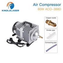 KINDLELASER 80W ACO-388D 공기 압축기 이산화탄소 레이저 조각 절단기 전기 마그네틱 펌프, 02 220V 50HZ