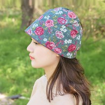 탑픈블루플 여성 여름 비니 두건 머리 항암모자 조리모 위생모자 (3컬러)