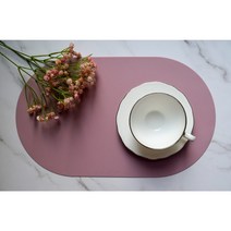 나와썸 라운드 실리콘 식탁매트 테이블 매트 컵받침 사은품 증정 유리대용 패드 파스텔 방수 양면 소형 2P 4P, 파스텔퍼플