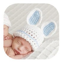 Newborn Baby Photography Prop Boy Girl Photo Shoot Outfits Crochet Knit Cute Christmas Bunny Hat Pho, 1