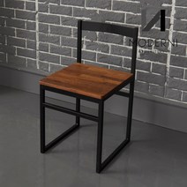 모더니가구 로드시리즈 멀바우원목 철제 의자, 네추럴