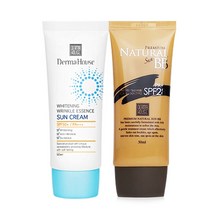 더마하우스 화이트닝링클썬크림+썬비비크림-미백 주름개선기능성썬크림 커버력좋은비비, 2개, 50ml