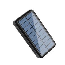 태양전지 충전기 80000mAh 태양 광 발전 은행 대용량 휴대용 충전기 4USB 포트, F.블랙 8만