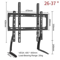컴퓨터 본체 받침대 탁상용 HILLPORT 범용 TV 스탠드베이스 26 인치-80인치 플라즈마 LCD 평면 화면 높이 조정 가능한 모니터 마운트 암 브래킷로드 DZX5, 01 DZ67-DG411