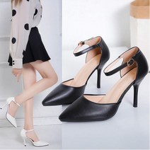 여성스런 발목 스트랩 스틸레토힐 펌프스 정장구두 출근룩 출퇴근 하객룩