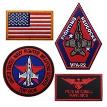 미군용품 밀리터리 패치 와펀미국 해군 자수 패치 백 전술 유니폼 의류 아플리케용 DIY 배지, 34 28