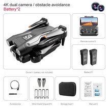 드론 cerastes 2022 new drone 2.4g wifi mini drone 4k profesional 장애물 회피 헬리콥터 원격 제어 quadcopter rc, 블랙 4k 2b