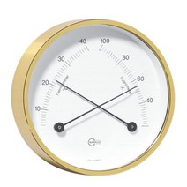 바리고 온도계 습도계 전시용 85mm 황동