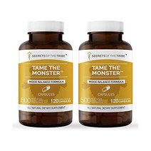 Secrets Of The Tribe - Tame The Monster Mood Balance Formula Herbal Supplement Blend (2x120 Capsules) 2x120 Capsules, 2-2x120 Capsules