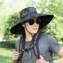 (니양몰) 가성비최고 구멍송송 생활방수 15cm 왕챙 사파리모자 정글모자 자외선 차단 큰모자 작업모자