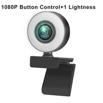 pc 줌 화상 웹카메라 컴퓨터 고해상도 웹캠 taida 1080p 2k 4k hd webcam with ring fill light laptop 라이브 방송 비디오 마이크, 1080p 1 조명