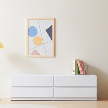 사브레 1600 2단 3단 서랍장 거실장, 01. 2단, 01. 화이트