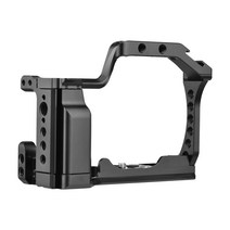 Andoer 카메라 케이지 알루미늄 합금 비디오 교체 Canon M5 M50 M50II 미러리스 콜드 슈 마운트 1/4 인치 및 3/8 나사 구멍, Black