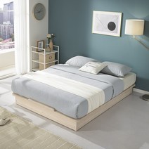 뉴오피스 평상형 원룸 침대 (SS Q), 프레임+9존, 화이트