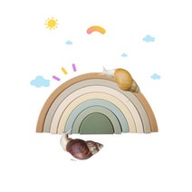 달팽이집꾸미기 레인보우 놀이목 애완달팽이 무지개 다리 은신처 소동물 터널, 대형2layer