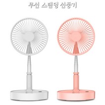 무선 접이식 선풍기, 핑크