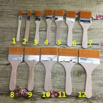 나일론 헤 페인팅 브러쉬 오일 수채화 물 파우더 페인트 학교 학생 미 용품 다른 크기 멀티 응용 프로그램, 1