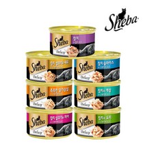 쉬바 고양이캔 85G 습식사료, 참치와 젤리소스, 12개