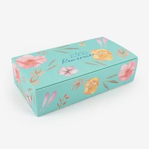 피크닉앤패키지 복주머니상자 추석송편떡포장상자 화과자상자, 민트플라워 선물상자 2개