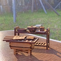 이음레이저공방 BBQ용품 우드 미니어처 캠핑용품 만들기 DIY 키트
