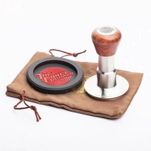 커피 디스트리뷰터 금속나무 손잡이가 있는 포스 탬퍼 플랫 베이스 58.5mm 핸드 해머, 나무 삼각형, 나무 삼각형