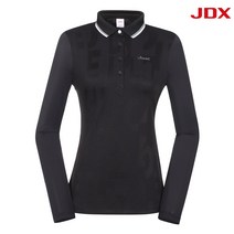 [JDX] 여성 냉감소매 자가드 카라티셔츠(X1SMTLW59BK)
