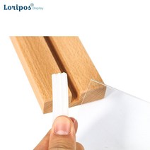가죽메뉴판 아크릴 사인 홀더 너도밤 나무 소재 T 모양 테이블 메뉴 제품 가격 플라이어 디스플레이 카드