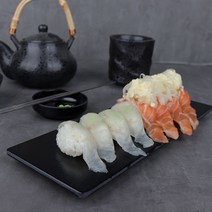 매트 초밥 접시 중 G-0672 스시 도마 업소용 멜라민 직사각 회, 블랙